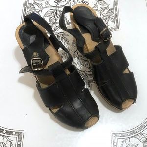 No.6 Leather strappy Clog Sandals